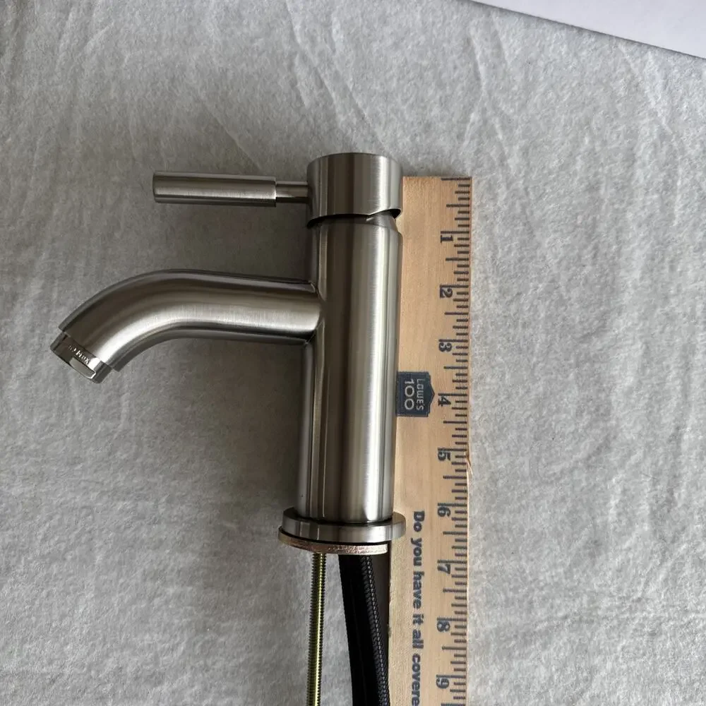 Handle Bath Faucet Seasons Westwind W/Quick Install Pop Up Brushed Nickel